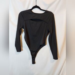 SHEIN Black Long Sleeve Bodysuit